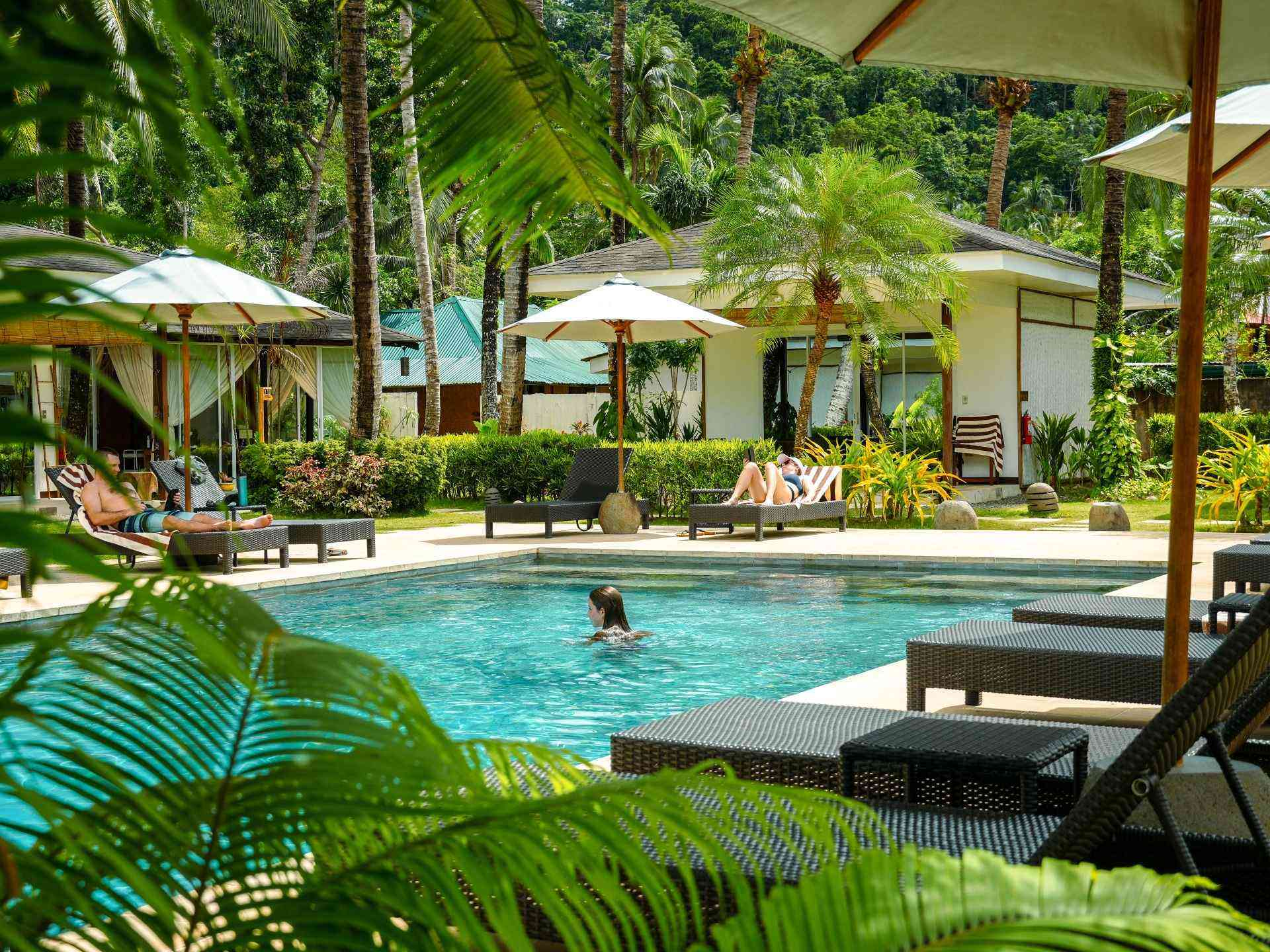 Ein Cottage am Pool
